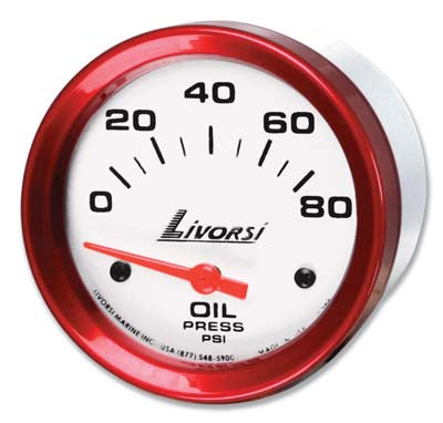 AA Livorsi - Mega & Race Series Oil Pressure Gauge 2-1/16 or 2-5/8