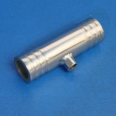 Fitting - STAINLESS STEEL TEE FITTING 1 1/4" HOSE X 1 1/4" HOSE WITH 1/8" NPT BUNG