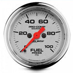 Autometer Chrome Ultra Lite Marine Fuel Pressure 0-100psi