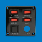 SWITCH PANEL-4 SP,1 DP,IGN