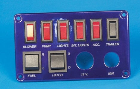 SWITCH PANEL-6 SP,2 DP,IGN,12V
