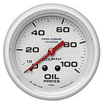 AutoMeter White Pro-Comp Marine Oil Pressure 100 lb electric