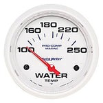 AutoMeter White Pro-Comp Marine Water Temp 100-250¼ electric