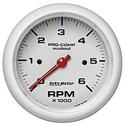 AutoMeter White Pro-Comp Tachometer 3-3/8"