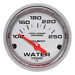 AutoMeter Chrome Ultra Lite Marine  Water Temp.