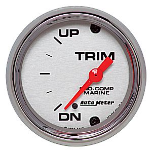 AutoMeter Chrome Ultra Lite Marine: Trim Gauges