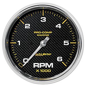 AutoMeter Carbon Fiber Pro Comp Marine: Tachometer 4-5/8"