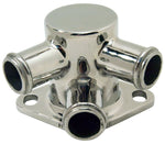 Bypass, Big Block Chevy Custom Fabricated Bypass Style Stainless Steel Water Outlet Divider