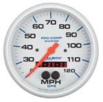AutoMeter White Pro Comp GPS Multi Function Speedometer Gauge Kit 3-3/8"