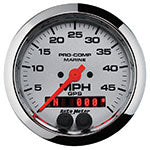 AutoMeter Chrome Ultra Lite GPS Multi Function Speedometer Gauge Only 3-3/8