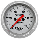 AutoMeter Platinum 0-15 PSI Fuel Pressure Gauge