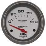 AutoMeter Platinum 2-1/16   0-100 PSI Electric Oil Pressure Gauge