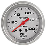 AutoMeter Platinum Mechanical 0-100 PSI Oil Pressure
