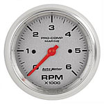AutoMeter Chrome Ultra Lite 6000/8000 RPM Tachometer Gauge 3-3/8"