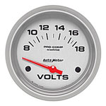 AutoMeter Platinum Voltmeter 0-18V Gauge