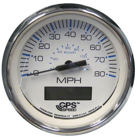 Faria Chesapeake Series SS 4" GPS Speedometer White or Black