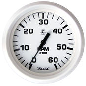 Faria 4" Dress White Series Tachometer