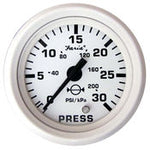 Faria 2" Dress White Series Water Pressure Gauge Kit, 30 PSI